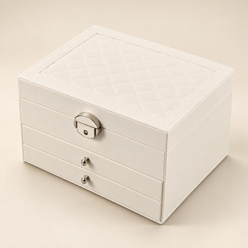 Coffret à Bijoux Élégance ivoire