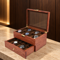 Coffret Horloger Grand Héritage ouvert, finition bois de rose, pour 20 montres