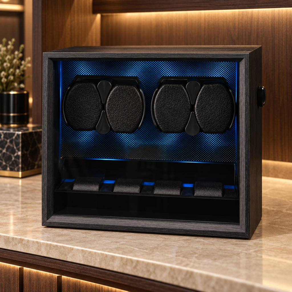 Remontoir Automatique Galerie pour 4 montres dans un dressing premium