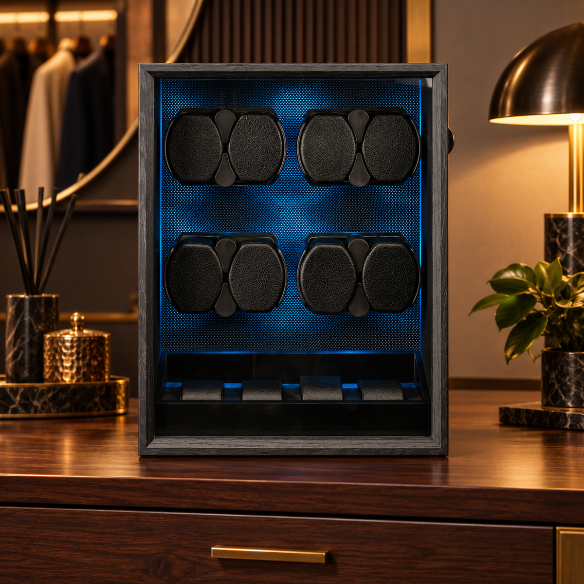 Remontoir Automatique Galerie pour huit montres dans un intérieur premium